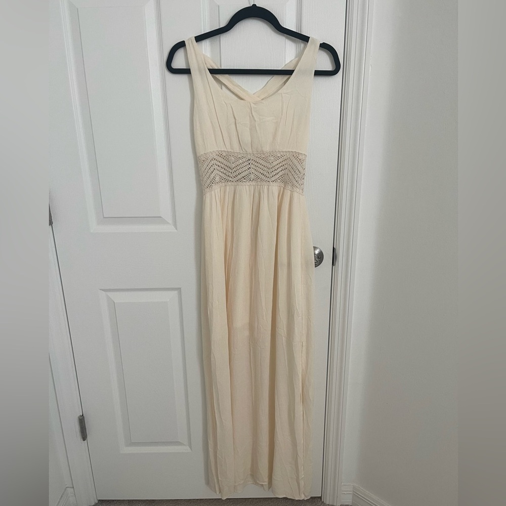 Xhilaration Cream Maxi Dress with Timeless Elegance